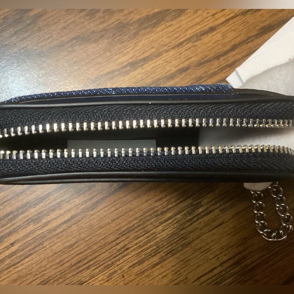 Coach Zip Card Case in Denim/Silver With Dust bag, NWT - Picture 5 of 5